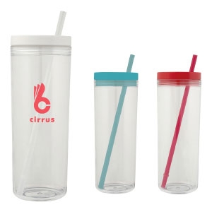 OR93 Clear Drinking Bottle with Straw