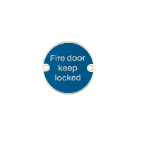 Access Hardware 76mm Fire Door Keep Locked Symbol PSS