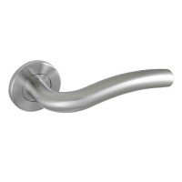 Access Hardware B50 Curved Door Handle on Rose SSS