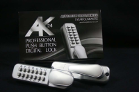 AK24 Hold Open Push Button Digital Lock Satin Chrome