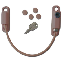Asec Lockable 150mm Cable Window Restrictor Lock Brown