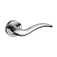 Atlantic Mediterranean Barcelona Door Handle on Rose Satin Nickel