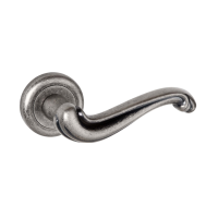 Atlantic Old English Colchester Door Handle on Radius Rose Distressed Silver 