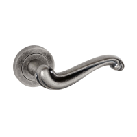 Atlantic Old English Colchester Door Handle on Rose Distressed Silver