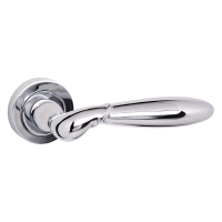 Atlantic Old English Rochester Door Handle on Rose Polished Chrome