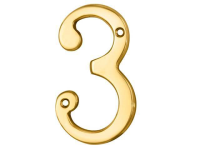 Carlisle Brass '3' Numeral PVD Stainless Brass