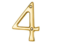 Carlisle Brass '4' Numeral PVD Stainless Brass