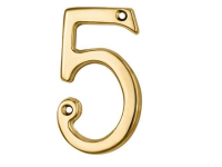 Carlisle Brass '5' Numeral PVD Stainless Brass