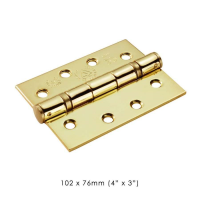 Carlisle Brass 102mm x 76mm Double Ball Bearing Hinges Polished Brass