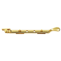 Carlisle Brass 202mm Solid Brass Plain Victorian Window Stay Polished Brass