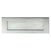 Carlisle Brass 257mm x 80mm Plain Victorian Letter Plate Satin Chrome