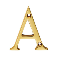 Carlisle Brass 53mm 'A' Classic House Letter Polished Brass