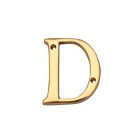 Carlisle Brass 53mm 'D' Classic House Letter Polished Brass