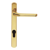 Carlisle Brass 70mm Centres Straight Narrow UPVC Door Handle Polished Brass