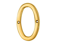 Carlisle Brass 76mm '0' Classic House Number Polished Brass