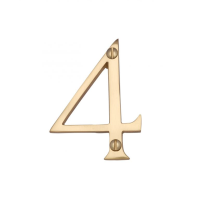 Carlisle Brass 76mm '4' Classic House Number Polished Brass