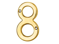 Carlisle Brass 76mm '8' Classic House Number Polished Brass