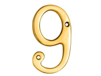 Carlisle Brass 76mm '9' Classic House Number Polished Brass