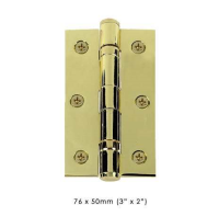 Carlisle Brass 76mm x 50mm Double Ball Bearing Hinges Polished Brass