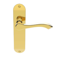 Carlisle Brass Andros Door Handle on Latch Plate Polished Brass