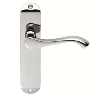 Carlisle Brass Andros Door Handle on Latch Plate Polished Chrome
