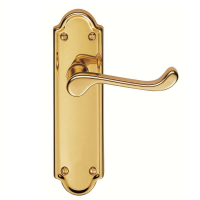 Carlisle Brass Ashtead Door Handle On Latch Plate PVD Stainless Brass 