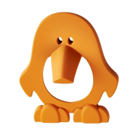 Carlisle Brass Cebi Joy Penguin Orange