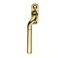 Carlisle Brass Cranked Locking Left Hand Espagnolette Handle Polished Brass