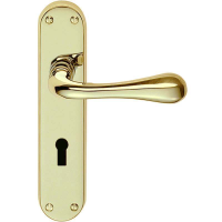 Carlisle Brass Designer Range Astro Door Handle on Lock Plate Polished Brass