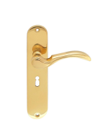 Carlisle Brass Designer Range Bona Door Handle on Lock Plate Polished Brass