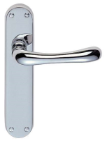 Carlisle Brass Designer Range Ibra Door Handle on Latch Plate Polished Chrome