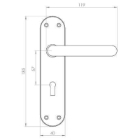 Carlisle Brass Designer Range Iris Door Handle on Lock Plate Polished Chrome