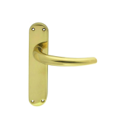 Carlisle Brass Designer Range Lilla Door Handle on Latch Plate Polished Brass