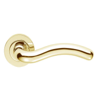 Carlisle Brass Designer Range Squiggle Door Handle on Rose Polished Brass