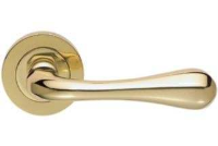 Carlisle Brass Designer Range Stella Door Handle on Rose Polished Brass