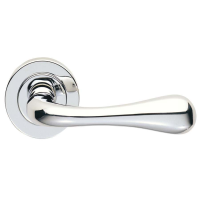 Carlisle Brass Designer Range Stella Door Handle on Rose Polished Chrome