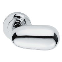 Carlisle Brass Designer Range Uovo Door Handle on Rose Polished Chrome