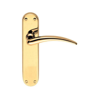 Carlisle Brass Designer Range Wing Door Handle on Latch Plate Polished Brass