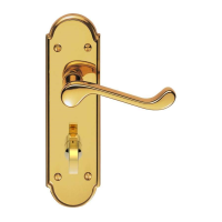 Carlisle Brass Garrick Door Handle on Bathroom Plate Polished Brass