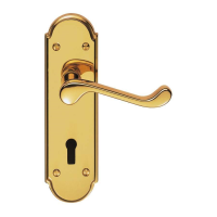 Carlisle Brass Garrick Door Handle on Lock Plate Polished Brass