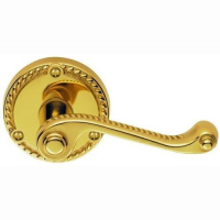 Carlisle Brass Georgian Door Handle on Rose Polished Brass