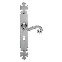 Carlisle Brass Gothic Door Handle on Lock Plate Antique Steel 