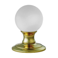 Carlisle Brass Ice Frosted Crystal Door Knob on Rose Polished Brass
