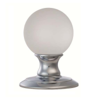 Carlisle Brass Ice Frosted Crystal Door Knob on Rose Polished Chrome