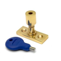 Carlisle Brass Lockable Casement Stay Pin with Key Polished Brass