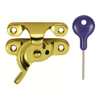 Carlisle Brass Locking Fitch Pattern Sash Fastener Polished Brass