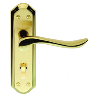 Carlisle Brass Lytham Suite Door Handle on Bathroom Plate Dual Brass