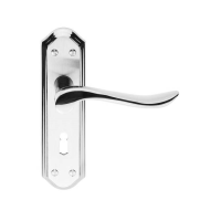Carlisle Brass Lytham Suite Door Handle on Lock Plate Dual Chrome