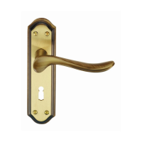 Carlisle Brass Lytham Suite Door Handle on Lock Plate Florentine Bronze