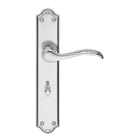 Carlisle Brass Madrid Suite Door Handle on Long Bathroom Plate Polished Chrome